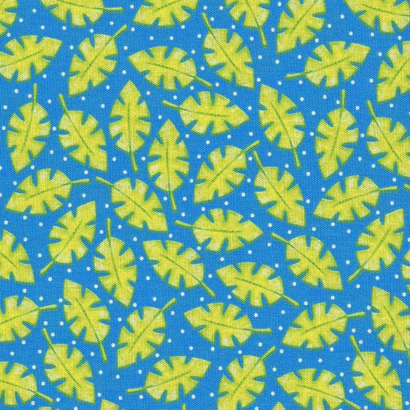 Studio E Baby Love 6794 11 Blue Jungle Palm Leaves By The Yard
