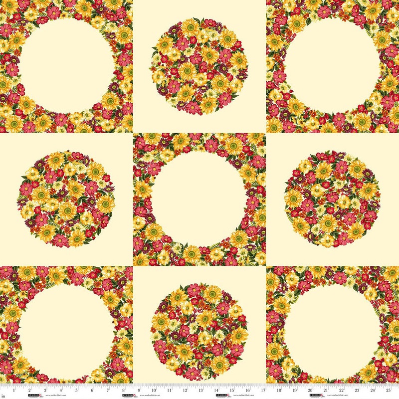 Studio E Dots & Holes 8364P 44 Cream Harvest 26 PANEL By The PANEL (not strictly by the yard)