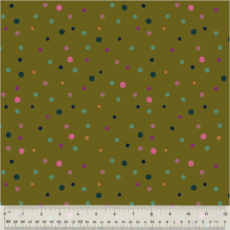 Windham Dayspring 54801 3 Olive Dot By The Yard