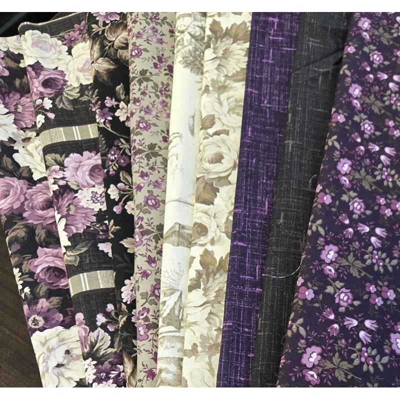 Matt's Mystery Bundles -  6.438 yards -Blackberry Bramble #1 - Assorted Remnants