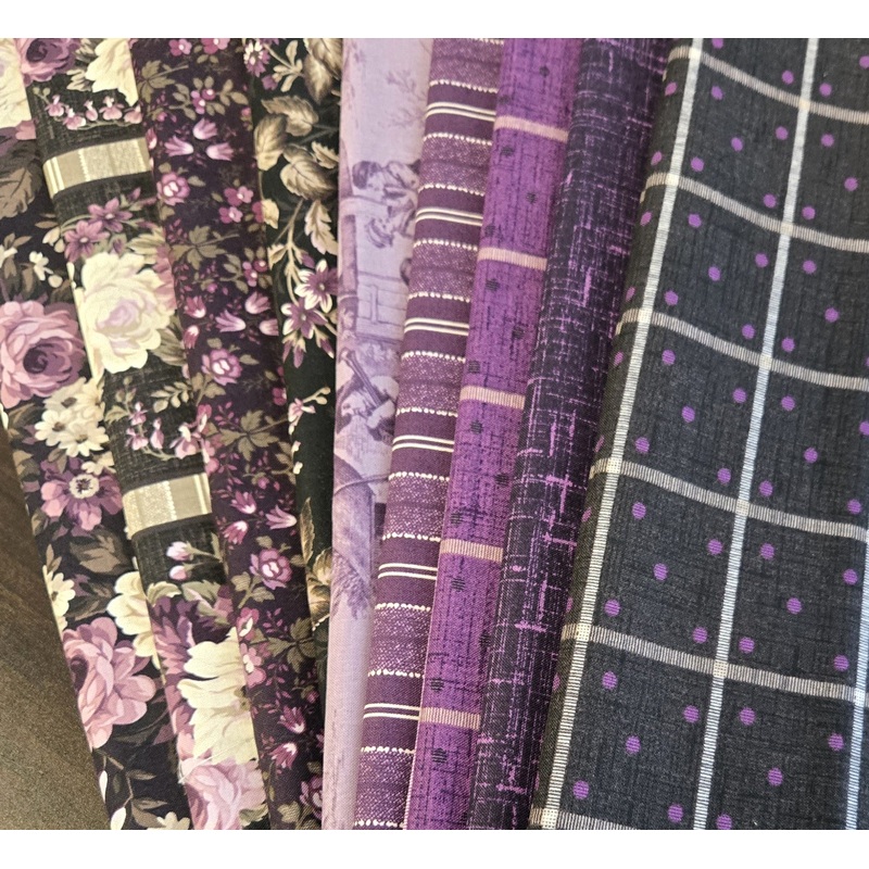 Matt's Mystery Bundles -  6.786 yards -Blackberry Bramble #4 - Assorted Remnants