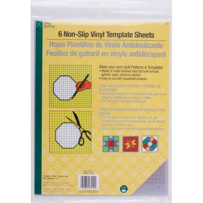 6 Non-Slip Vinyl Template Sheets