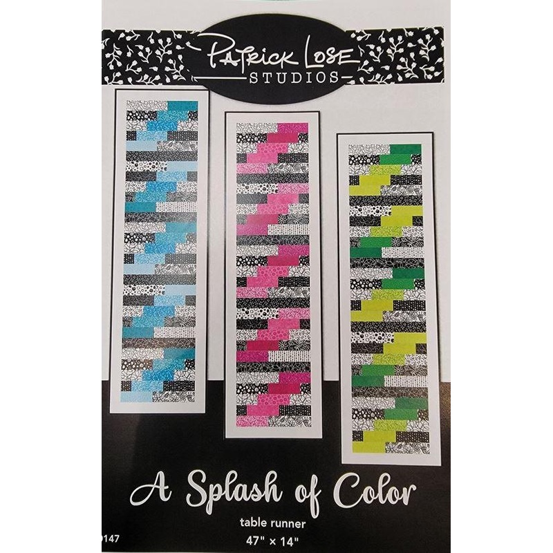 A Splash Of Color Table Runner Quilt Pattern by Patrick Lose