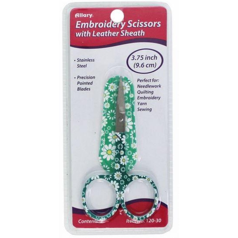 Embroidery Scissor - Floral Green Daisy