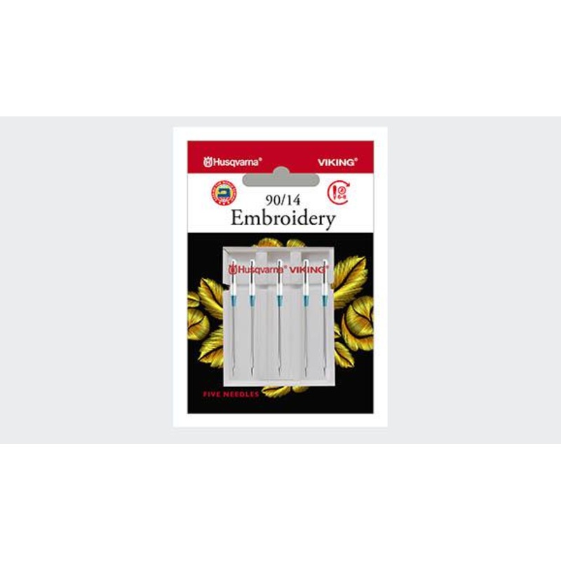 Husqvarna Viking Embroidery Needles Size 90/14 5-Pack