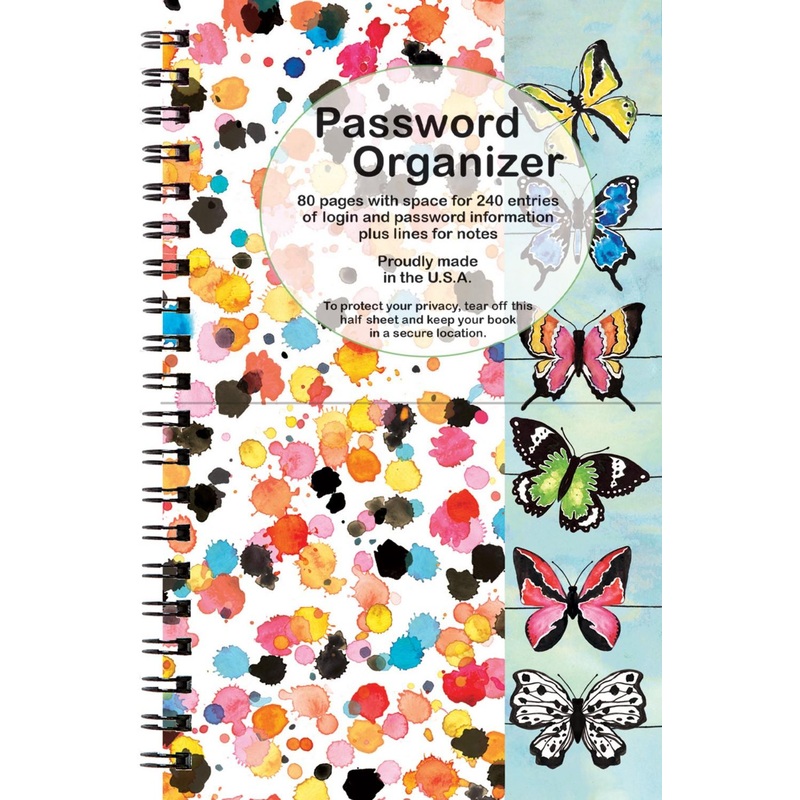 Password Organizer Butterfly