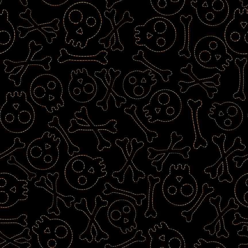 Creepin' it Real Stitched Skulls Black 30391-J