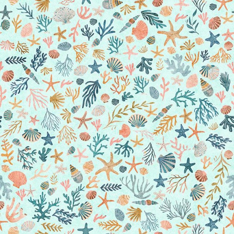 Deep Sea Dazzle Undersea Coral Aqua 31201 Q