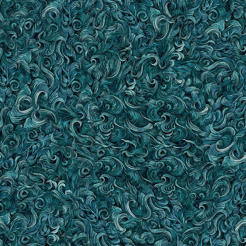 Deep Sea Dazzle Undersea Wave Textures Teal 31200 Q