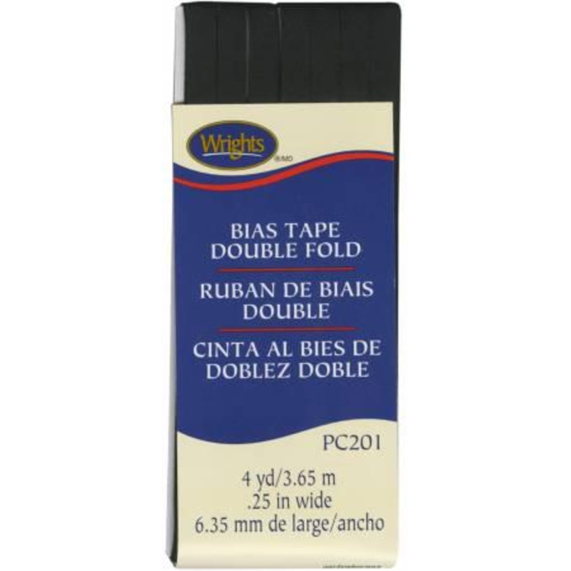 Double Fold Bias Tape Black