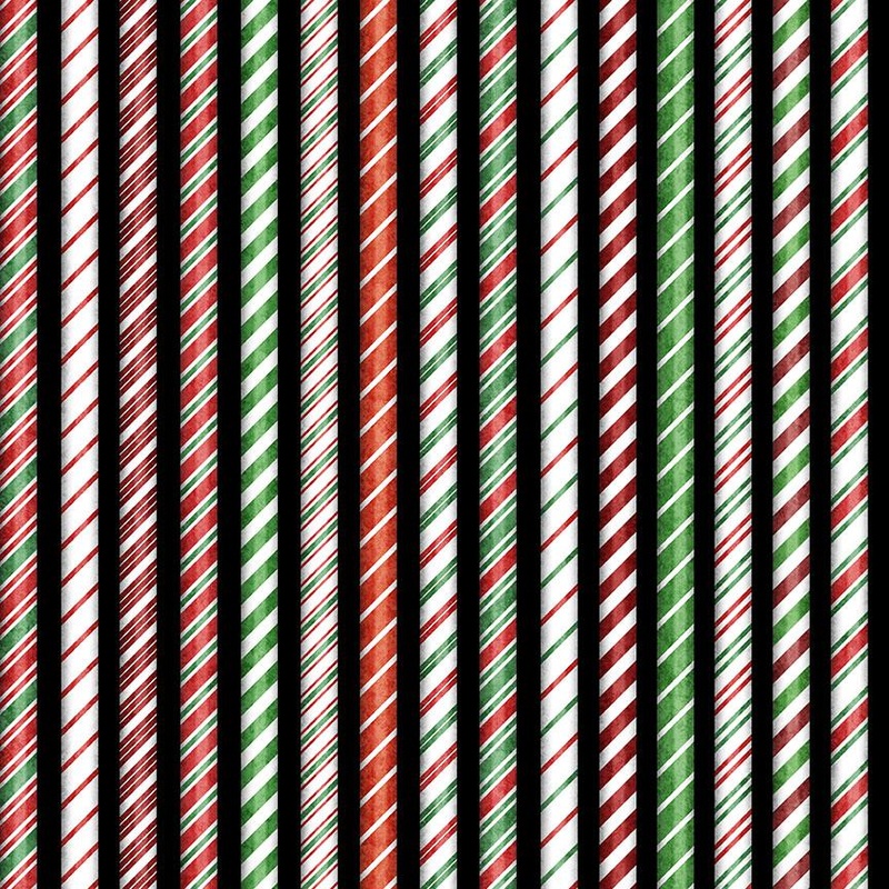 Holly Jolly Candy Cane Stripes Black 31165J