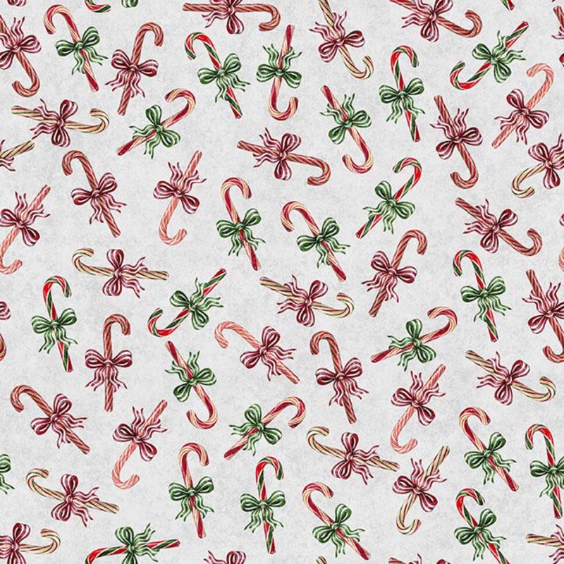 Holly Jolly Candy Canes Gray 31163K