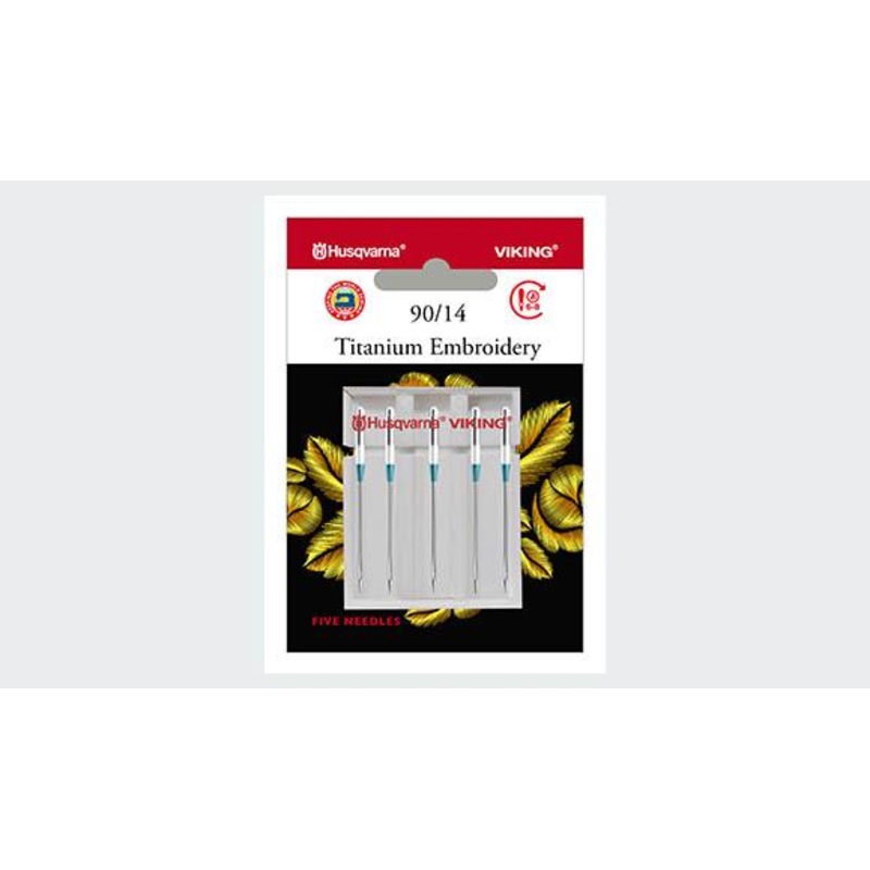 Husqvarna Viking Needles Titanium 90/14 5-Pack
