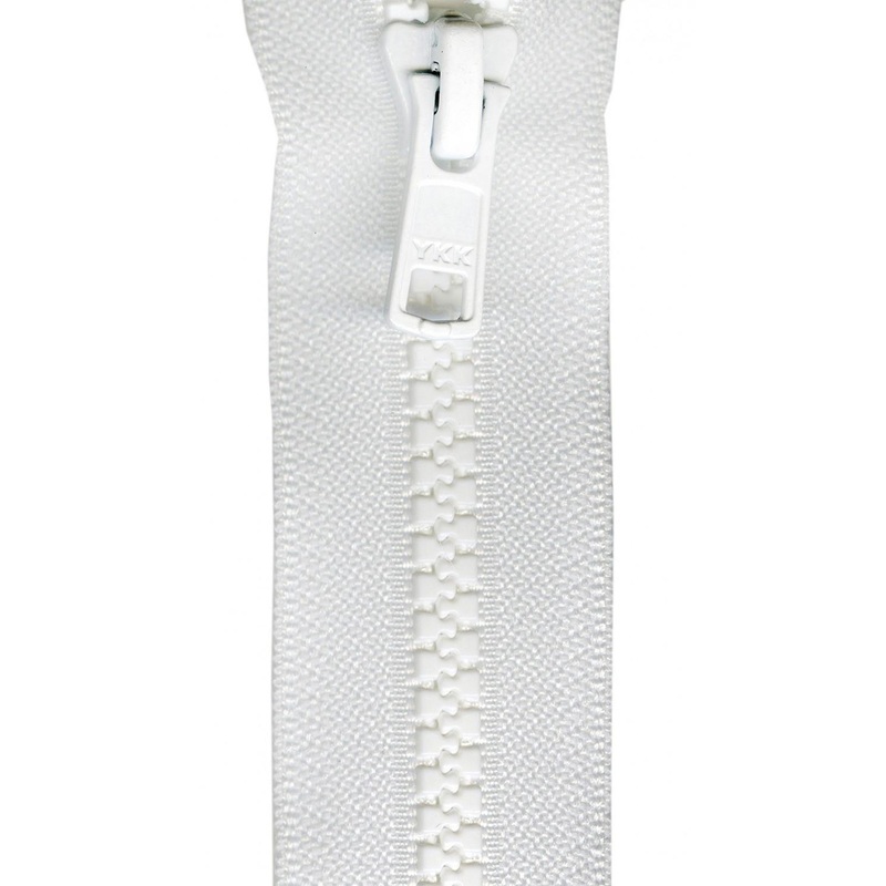 Separating Zipper 10 White