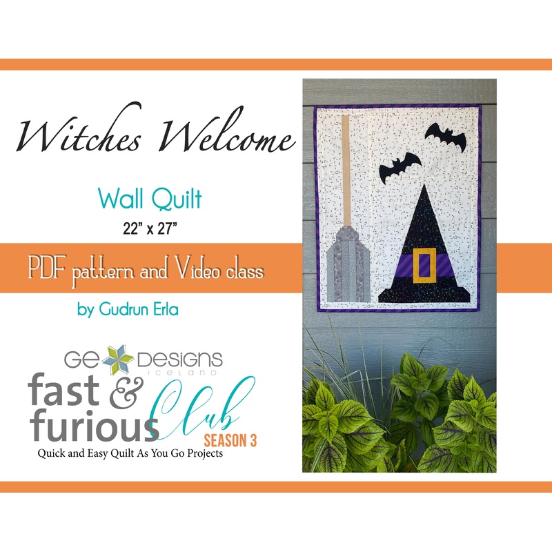 Witches Welcome Wall Quilt - Pattern and video class