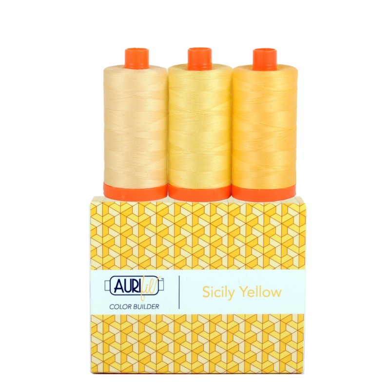 Aurifil Color Builder 3 pc Set - Sicily Yellow AC50CP3-004