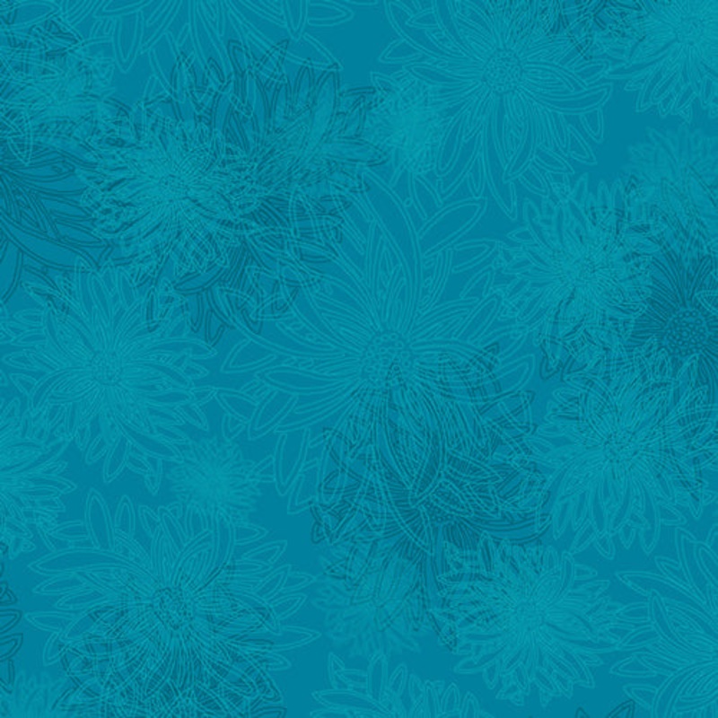 Floral Elements Blue Lagoon 541