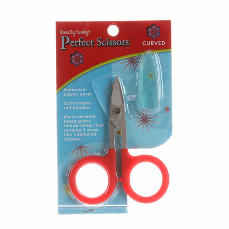 Perfect Scissors curved 3-3/4 small, red KKBPSC