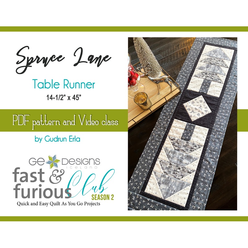 Spruce Lane Table runner - Pattern and Video Class