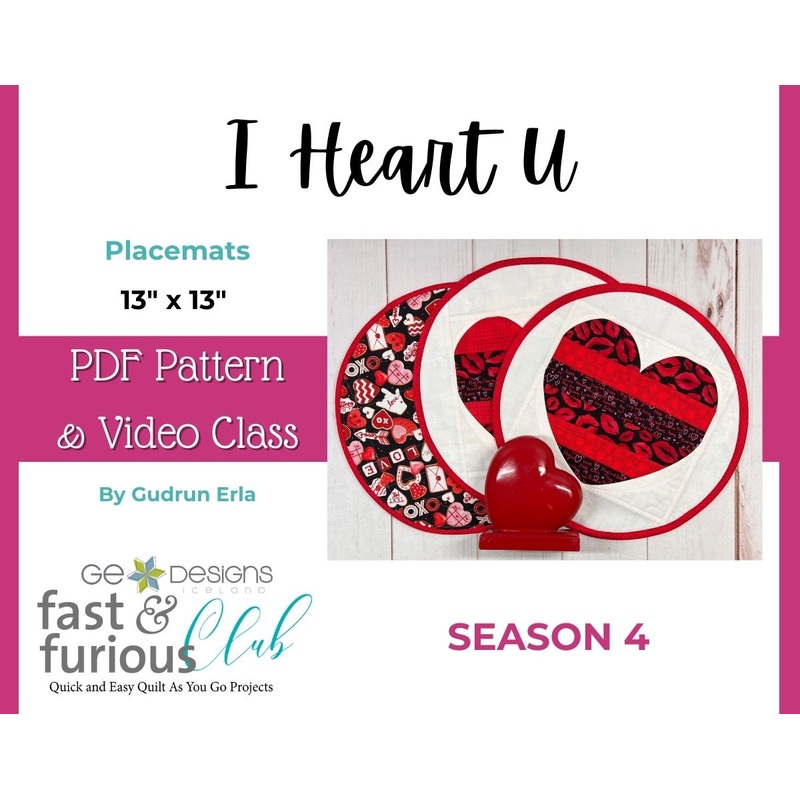 I Heart U Toppers - Pattern and video class
