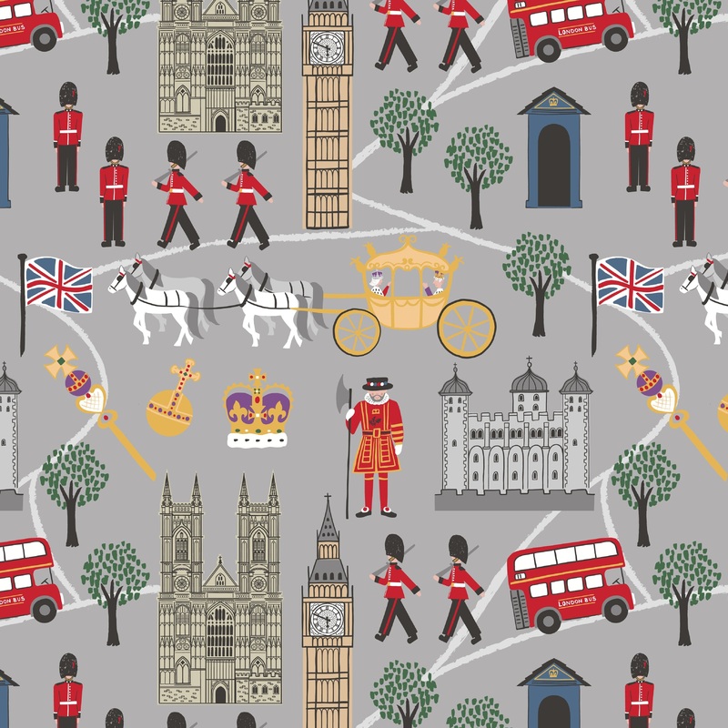 London Calling Coronation Grey LCA579.1- 7 YARD CUT