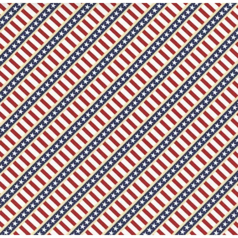 Diagonal Stripe Hearts Anthem Cream 84478-243