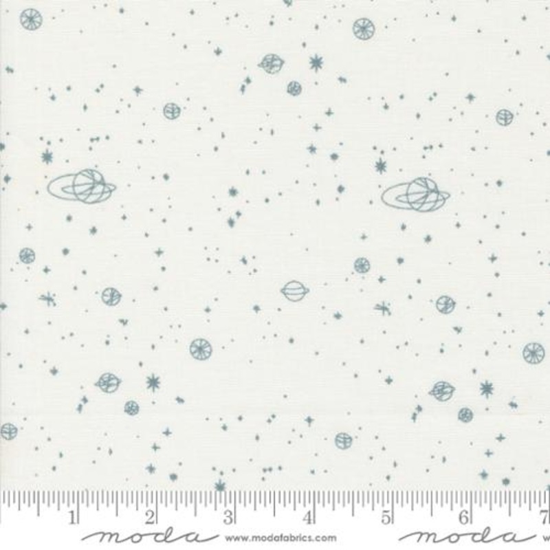 Moda Fabrics Still More Paper Milky Way Planets White 1874-12 - 3 YARD CUT