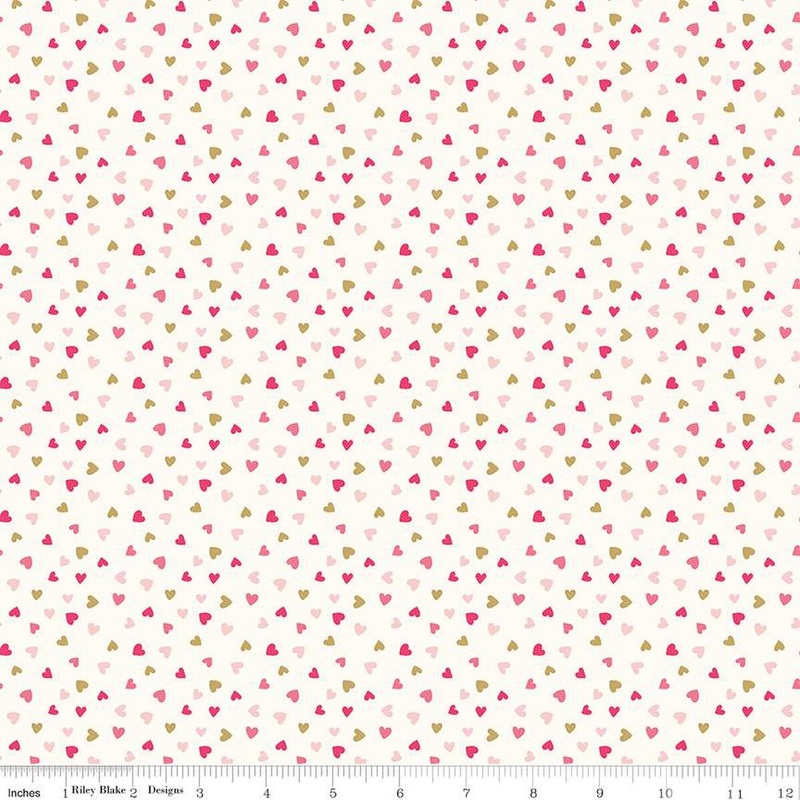 Sweetheart Heart Toss Cream Sparkle SC15505C