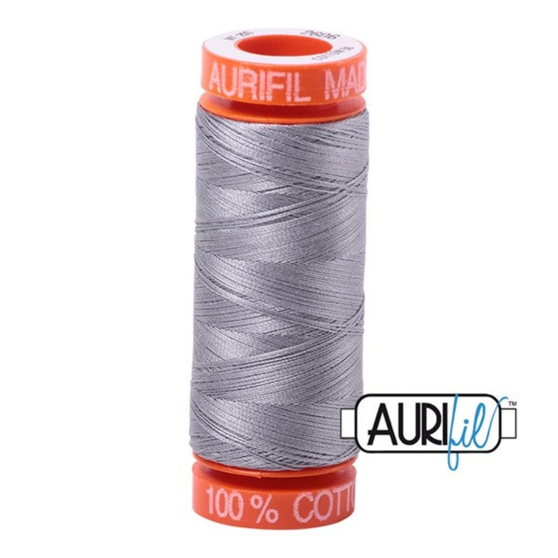 50wt Aurifil Light Blue Gray 100% Cotton Mako Thread #BMK50SP200-2610