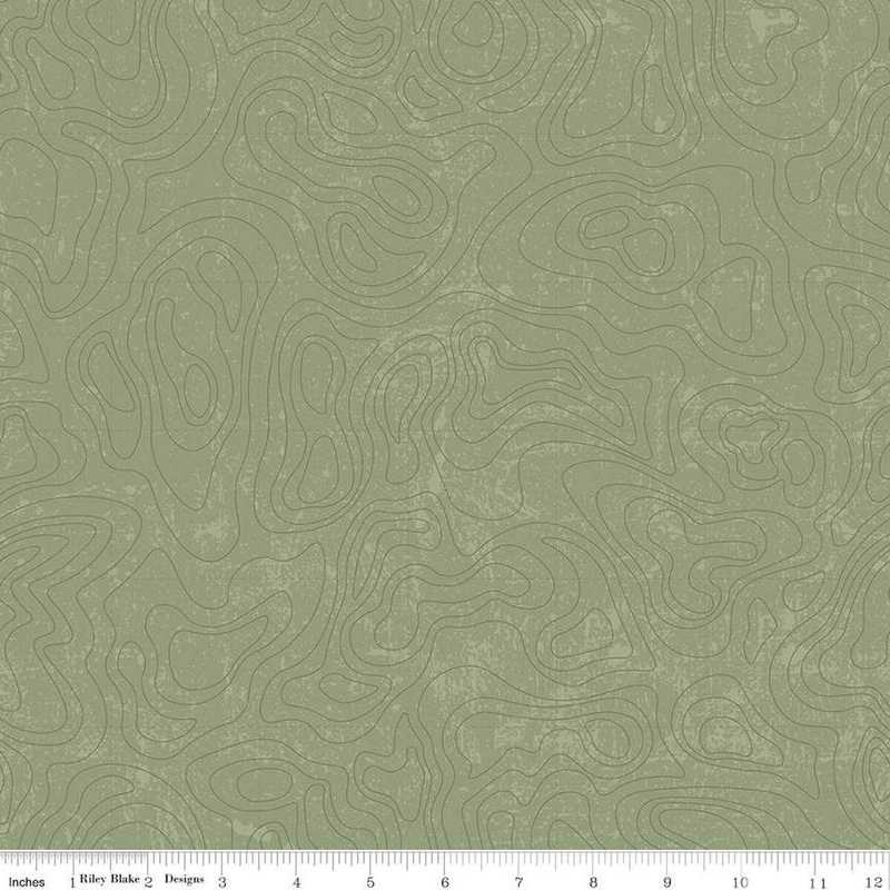 National Parks Topographic Green C13293-Green