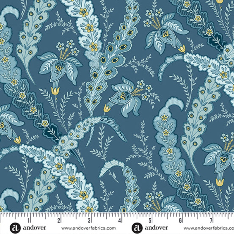 Andover Fabrics Beach House Ribbon Grass Aegean 108 Wide Backing Fabric - AW-1195-B - 3 YARD