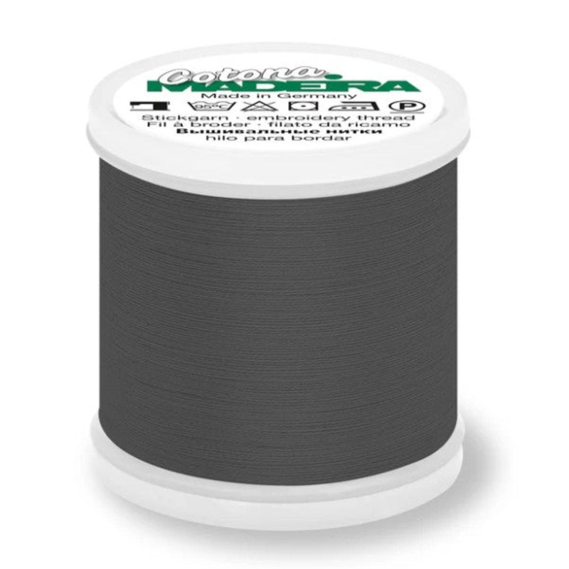 Madeira Cotona 80 - Premium Cotton Quilting & Sewing Thread, 500 Black