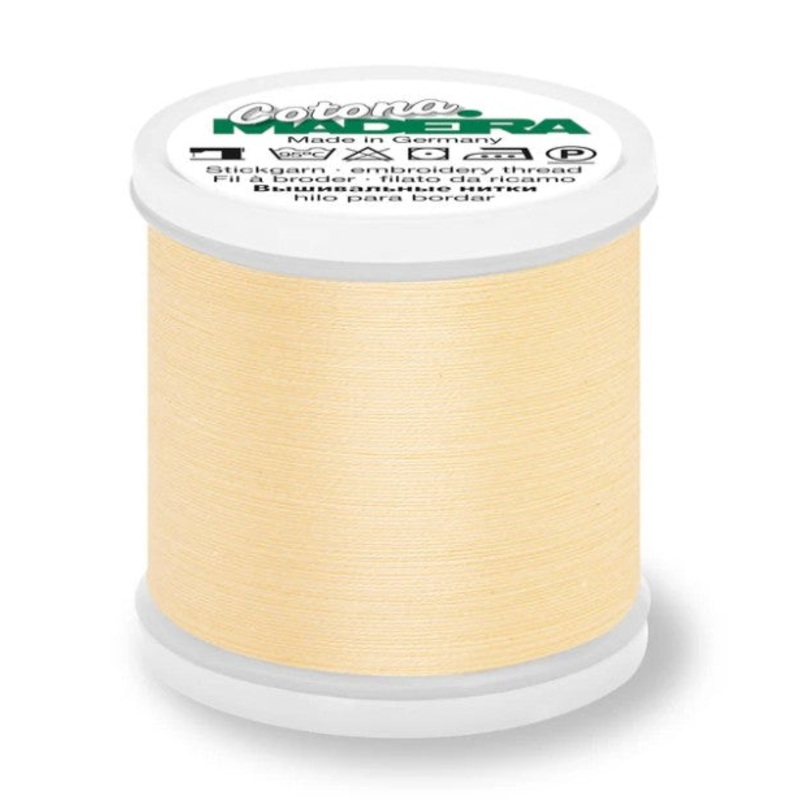 Madeira Cotona 80 - Premium Cotton Quilting & Sewing Thread, 610 Pale Yellow