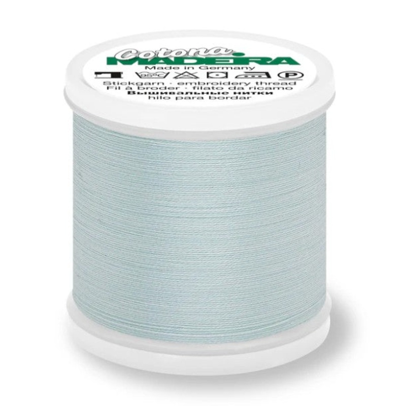 Madeira Cotona 80 - Premium Cotton Quilting & Sewing Thread, 744 Pale Aqua