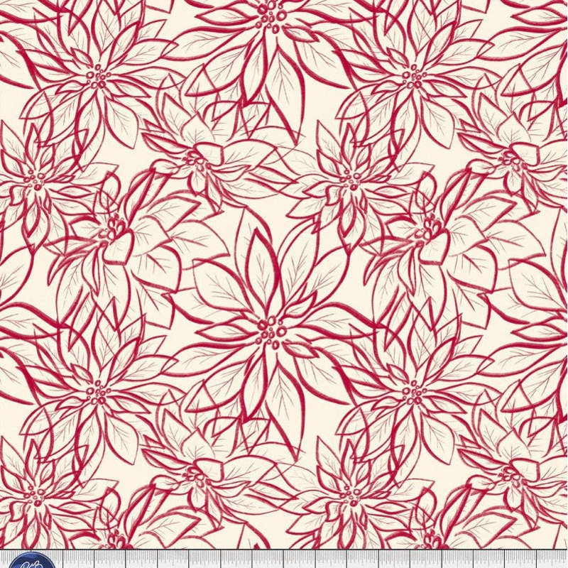P&B Textiles Poinsettia Red 108 Wide Backing Fabric - POIW 5886 ER - 3 YARD