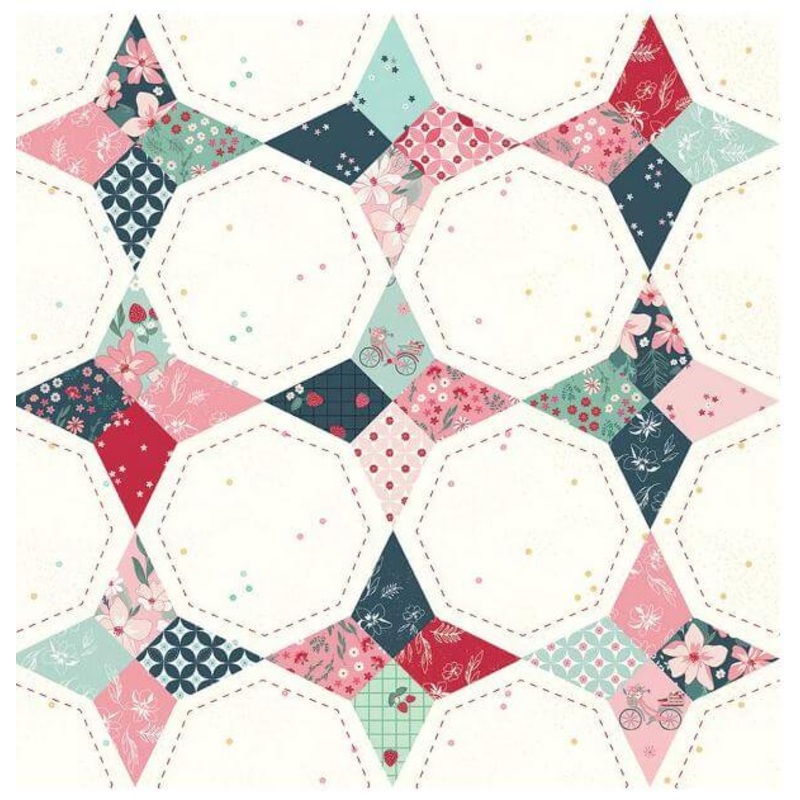 Riley Blake Designs Berry Market Star Multi 108 Wide Backing Fabric - WB 15748-Multi - 3 YARD