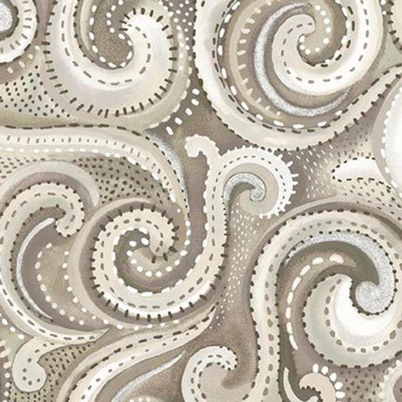 Studio E Fabrics Whirlwind Biscuit (Grey) 108 Wide Backing Fabric - 8021-33 - 3 YARD