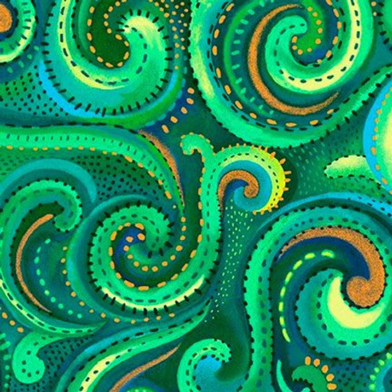 Studio E Fabrics Whirlwind Jade (Green) 108 Wide Backing Fabric - 8021-63 - 2 YARD