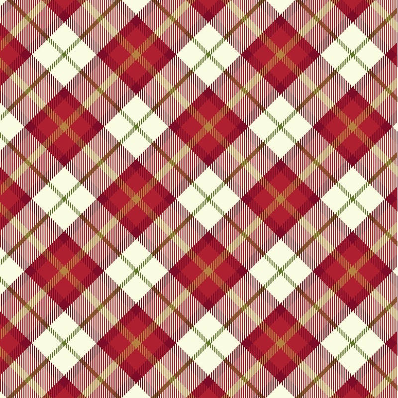 All is Bright Diagonal Plaid Red Check SH28A