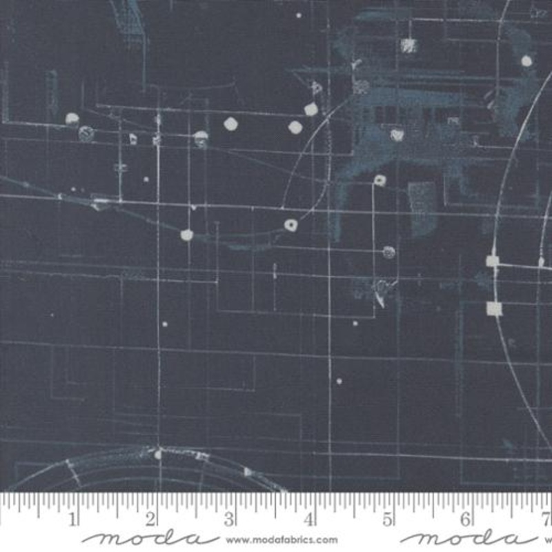 Moda Fabrics Modern Backgrounds Navy 108 Wide Backing Fabric - 108027-14 - 3 YARD