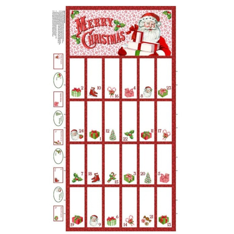 Vintage Christmas Advent Panel DP28163-10