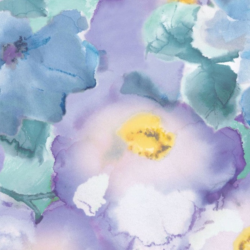 Flower Wash Aqua 108 Wide Backing Fabric - MASQB10800-QV - 3 YARD CUT Maywood Studios