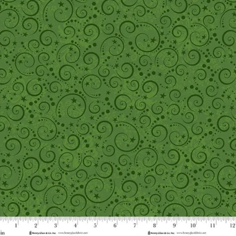 Scandinavian Holiday Green Swirls 3456-66