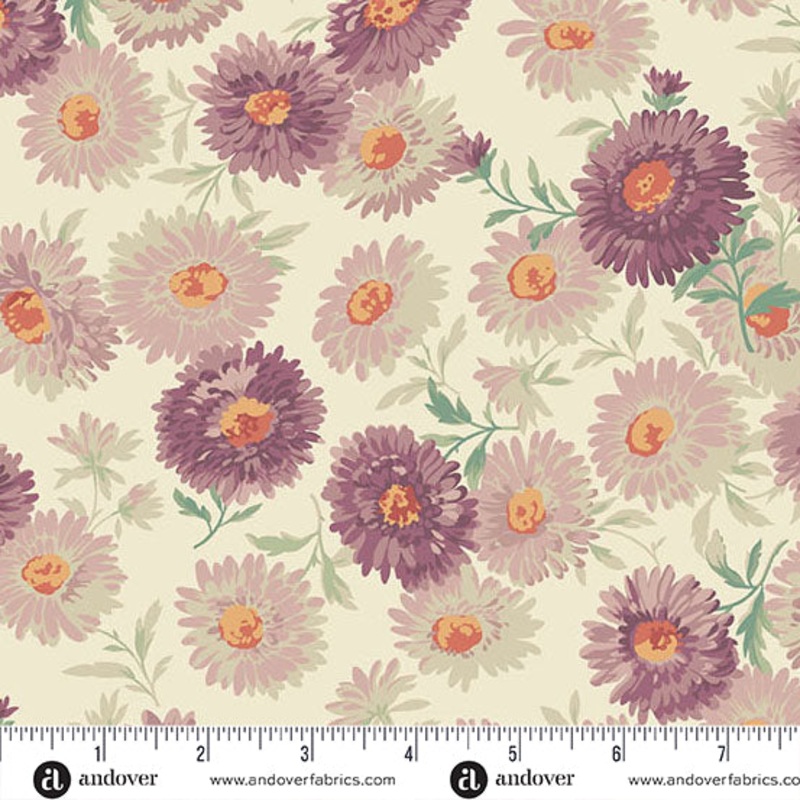 Chrysanthemum Lilac 108 Wide Backing Fabric - AW1680-P - 2 YARD CUT Andover Fabrics