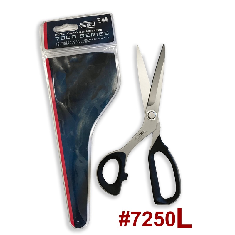 Kai 10 (23cm) LEFT Handed Stainless Steel Tailoring Shears/Scissors Model 7250L