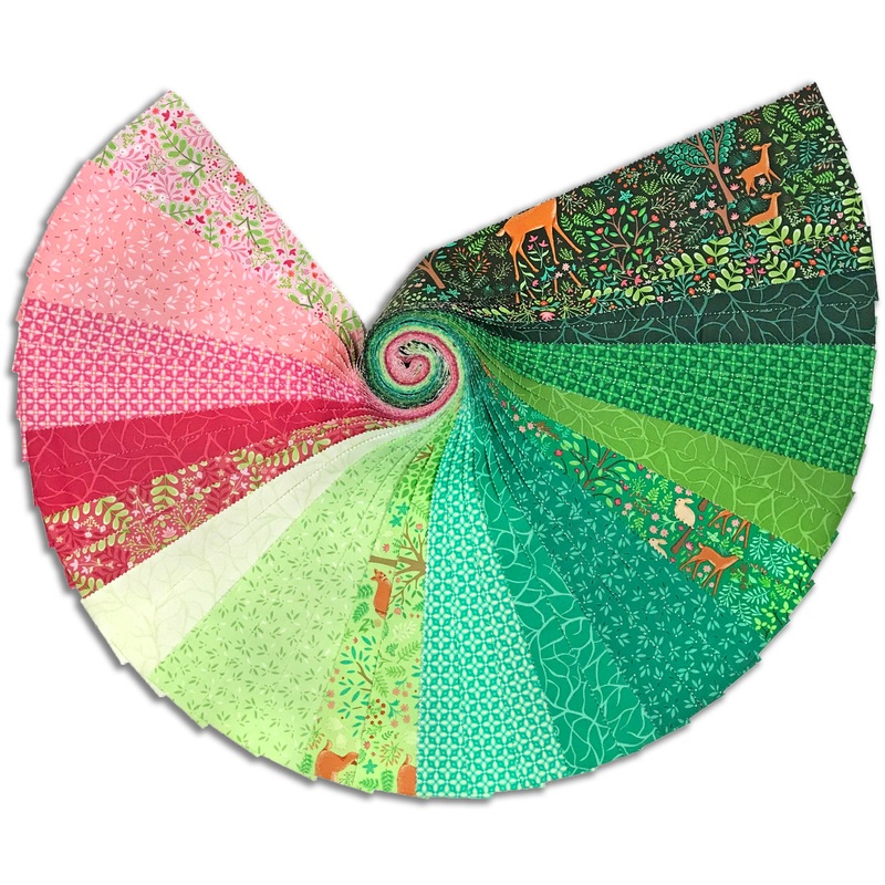 Benartex Pre-Cuts 40 Piece 2 1/2 Strips Strip-pies - STFFFPK - Flora & Fauna: FOREST