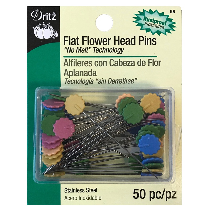 Dritz - Flat Flower Head Pins 50 pc - #68 - Muted