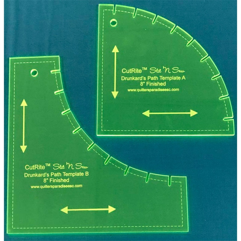 Drunkard's Path 8 Finished Template  - CutRite Slit 'N Sew