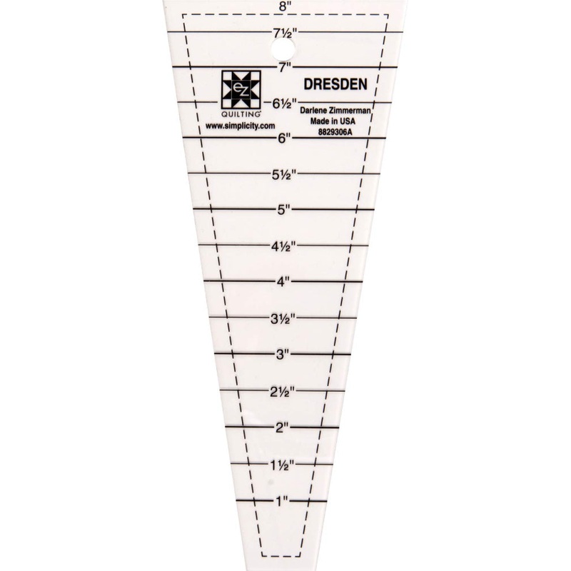 Easy Dresden Ruler-Template - EZ Quilting