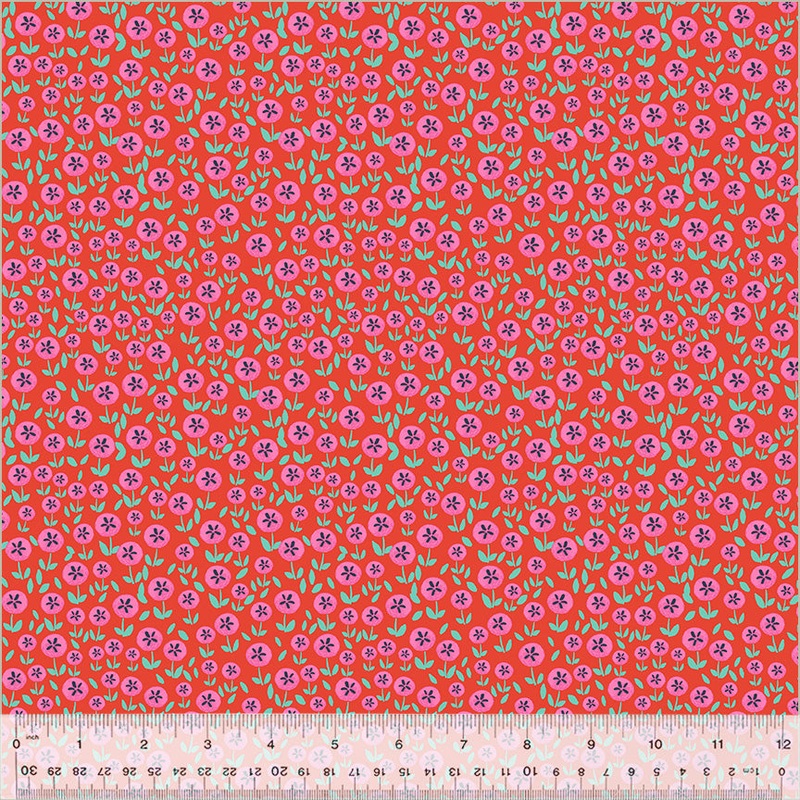 Windham Chicken Littles 54090 5 Flower Field Tomato By The Yard